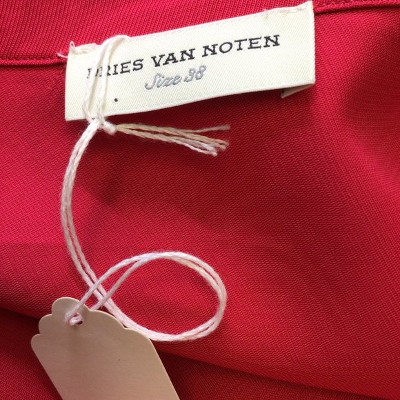 DRIES VAN NOTEN RASPBERRY PINK LONG SLEEVED BUTTON-DOWN TOP - Picture 4 of 5